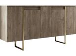 Dmora Credenza Arta 35X160X80H Cm Marrone, Apertura Battente 4 Ante