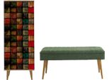Dmora Mobile Da Ingresso Podgorica 38X50X135H Cm Marrone Quercia, Appendiabiti 16 Paia