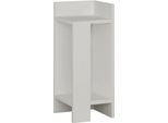 Dmora Comodino Germana 27X25X60H Cm Bianco, 2 Ripiani Colore Piano Bianco