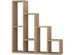 Dmora Libreria Naruto 20X84X89H Cm Marrone, 6 Ripiani Portata Ripiani 15