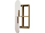 Dmora Mensola Ela 22X35X60H Cm Marrone Noce, 4 Ripiani Colore Struttura Bianco