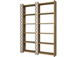 Dmora Libreria Vele 24.2X124.6X170H Cm Marrone, 5 Ripiani Portata Ripiani 60