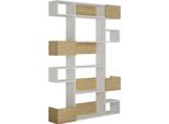 Dmora Libreria Artich 25.3X120X171H Cm Bianco, 10 Ripiani Portata Ripiani 25