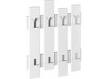 Dmora Appendiabiti Astratto Bianco, 8 Ganci Installazione A Muro
