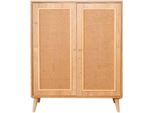 Dmora Credenza Albiano 40X90X110H Cm Marrone Quercia, Apertura Battente 3 Vani