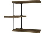 Dmora Mensola Ekeka 20X45X47.4H Cm Marrone Noce, 3 Ripiani Colore Struttura Nero