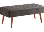 Dmora Panca Falcon 39X90X40H Cm Marrone Noce, Peso Supportato 130 Kg Colore Rivestimento Nero