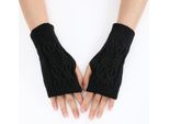 Inf Scaldapolsi Corti In Maglia A Trecce Nero