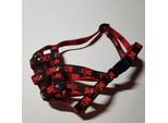 Museruola In Nylon Per Cani Palkar Taglia 3 25 Cm X 5,5 Cm Nero-Rosso