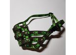 Museruola In Nylon Palkar Per Cani Taglia 3 25 Cm X 5,5 Cm Nero-Verde