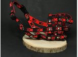 Museruola In Nylon Per Cani Palkar Taglia 3 26 Cm X 9,5 Cm Nero-Rosso