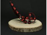 Museruola In Nylon Per Cani Palkar Misura. 0 12 Cm X 3 Cm Nero-Rosso