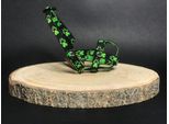 Museruola In Nylon Per Cani Palkar Misura. 0 12 Cm X 3 Cm Nero-Verde