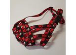 Museruola In Nylon Per Cani Palkar Taglia 4 29 Cm X 7 Cm Nero-Rosso