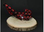 Museruola In Nylon Per Cani Palkar Misura. 0,5 14 Cm X 4 Cm Nero-Rosso