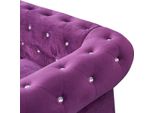 Divano Chesterfield Divano Imbottito Tessuto Pelle Divano Imbottito Set 2 Posti