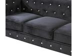 Divano Di Design In Pelle - Imbottitura Chesterfield A Tre Posti 244Cm Nuovo Jvmoebel ®