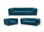 Set Di Divani Chesterfield Di Design Set Di Divani Imbottiti In Velluto 3+2+1 Posti