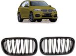 Griglia Radiatore Griglia Anteriore Per Bmw X5 F15 / X6 F16 13-17 Doppia Barra Nero Lucido