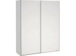 Dmora Armadio Multiuso 2 Ante Gomer 65X220.4H Cm Bianco, Appendiabiti 2 Ante