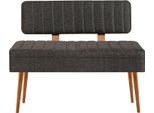 Dmora Panca Barthelemy 39X90X40H Cm Marrone Quercia, Peso Supportato 150 Kg Colore Rivestimento Grigio