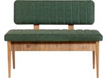 Dmora Panca Barthelemy 110X40X85H Cm Marrone Quercia, Peso Supportato 150 Kg Colore Struttura Verde