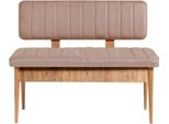 Dmora Panca Barthelemy 46X110X85H Cm Marrone Quercia, Peso Supportato 150 Kg Colore Rivestimento Marrone