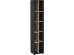 Dmora Libreria Erevan 34.3X40.8X204.7H Cm Marrone, 4 Ripiani Portata Ripiani 6