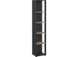 Dmora Libreria Baaz 34.3X40.8X204.7H Cm Marrone, 4 Ripiani Portata Ripiani 12