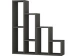 Dmora Libreria Isang 20X42X89H Cm Nero, 6 Ripiani Portata Ripiani 15