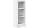 Dmora Libreria Goring 28.3X40.6X107.2H Cm Bianco, Un'anta 2 Ripiani