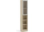 Dmora Libreria Greg 28.3X40.6X203.2H Cm Marrone, Un'anta 4 Ripiani