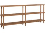 Dmora Libreria Fulgence 35X180X74.9H Cm Marrone, 3 Ripiani Portata Ripiani 25