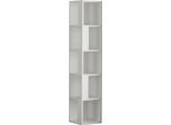Dmora Libreria Herman 34X34X161H Cm Bianco, 4 Ripiani Portata Ripiani 20