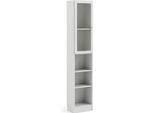 Dmora Libreria Greg 28.3X40.6X203.2H Cm Bianco, Un'anta 4 Ripiani