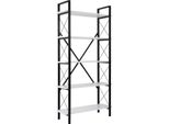 Dmora Libreria Suriel 33.5X90X180H Cm Bianco, 5 Ripiani Portata Ripiani 30