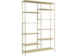 Dmora Libreria Dorgali 30X120X188H Cm Bianco, 9 Ripiani Portata Ripiani 5