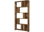 Dmora Libreria Karl 20X90X180H Cm Marrone, 5 Ripiani Portata Ripiani 35