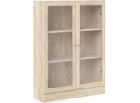 Dmora Libreria Amphan 28.3X79X107.2H Cm Marrone, 2 Ante 2 Ripiani