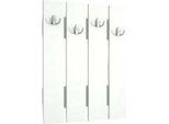 Dmora Mobile Da Ingresso Joachim 3.6X64.7X80H Cm Bianco, Appendiabiti Colore Ante Bianco
