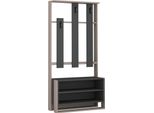 Dmora Mobile Da Ingresso Toraji 36X90X180H Cm Beige, 6 Paia Appendiabiti