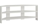 Dmora Mobile Porta Tv Naypyidaw 36X110X45H Cm Bianco, 3 Vani 3 Ripiani