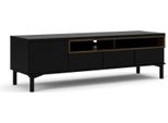 Dmora Mobile Porta Tv Rosata 48.25X155.7X48.2H Cm Marrone, Apertura Scorrevole 3 Vani