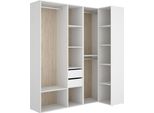 Dmora Guardaroba Grande Onyok 84.5X205H Cm Bianco, Appendiabiti 13 Vani
