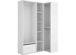 Dmora Guardaroba Grande Tobias 84.5X205H Cm Bianco, Appendiabiti Un'anta