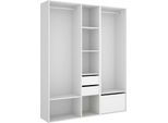 Dmora Guardaroba Grande Celestin 45X205H Cm Bianco, Appendiabiti Un'anta