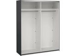 Dmora Guardaroba Grande Hagupit 62X220.4H Cm Grigio, Appendiabiti 4 Vani