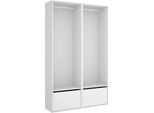 Dmora Guardaroba Grande Pewa 45X205H Cm Bianco, Appendiabiti 2 Ante