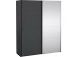 Dmora Guardaroba 2 Ante Malakas 65X220.4H Cm Grigio, Appendiabiti 2 Ante