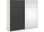 Dmora Guardaroba 2 Ante Catalina 60.8X220.4H Cm Bianco, Appendiabiti 2 Ante